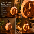 Natural Stone Love Lamp – Handcrafted Wooden Love U Decorative Lantern