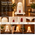 Natural Onyx Temple Lamp – Handcrafted Stone Spiritual Decorative Light
Product Description