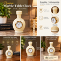 Natural Marble Table Clock – Handcrafted Luxury Decorative Clock