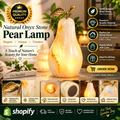 Pear-shaped natural onyx stone lamp