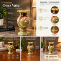 Natural Green Onyx Stone Vase – Handcrafted Luxury Decorative Vase
