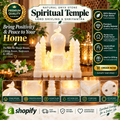Spiritual Temple LED light set made of natural onyx stone.